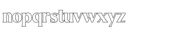 Mistle Bold Outline Font LOWERCASE