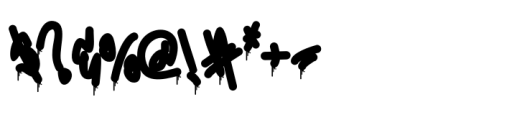 Misty Lines Drip Font OTHER CHARS