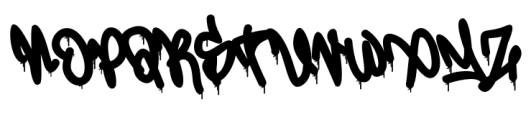 Misty Lines Drip Font UPPERCASE