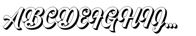 Mitona Script Shadow Font UPPERCASE