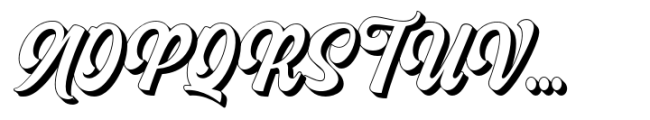 Mitona Script Shadow Font UPPERCASE