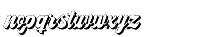 Mitona Script Shadow Font LOWERCASE