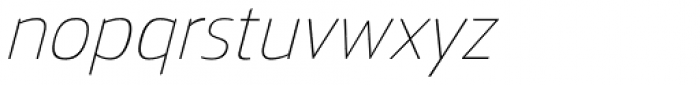 Mitram Thin Italic Font LOWERCASE