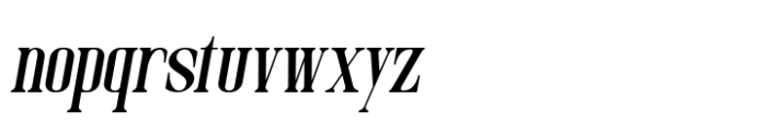 Mitten Condensed Italic Font LOWERCASE