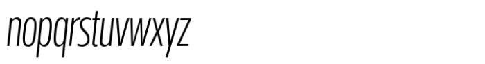 Miura Compact Book Italic Font LOWERCASE