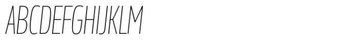 Miura Compact Extra Light Italic Font UPPERCASE