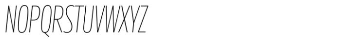 Miura Compact Extra Light Italic Font UPPERCASE