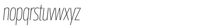 Miura Compact Extra Light Italic Font LOWERCASE