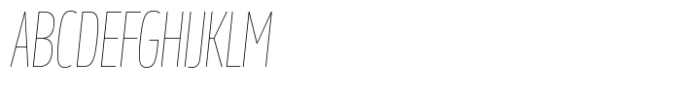 Miura Compact Thin Italic Font UPPERCASE