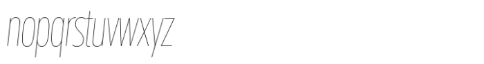 Miura Compact Thin Italic Font LOWERCASE
