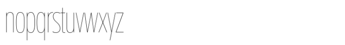 Miura Compact Thin Font LOWERCASE