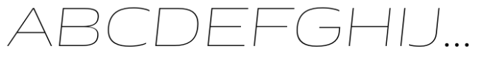 Miura Extended Extra Light Italic Font UPPERCASE