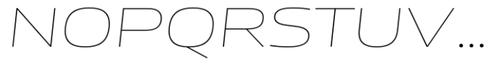 Miura Extended Extra Light Italic Font UPPERCASE