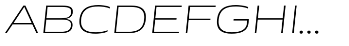 Miura Extended Light Italic Font UPPERCASE