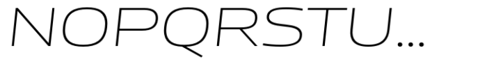 Miura Extended Light Italic Font UPPERCASE