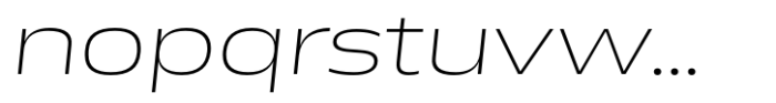 Miura Extended Light Italic Font LOWERCASE