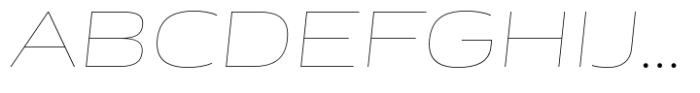 Miura Extended Thin Italic Font UPPERCASE