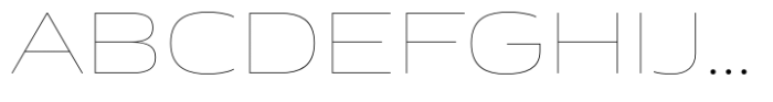 Miura Extended Thin Font UPPERCASE