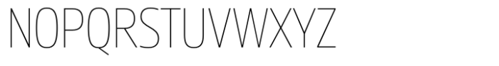 Miura Narrow Extra Light Font UPPERCASE