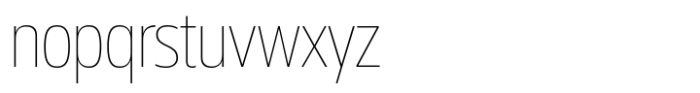 Miura Narrow Extra Light Font LOWERCASE