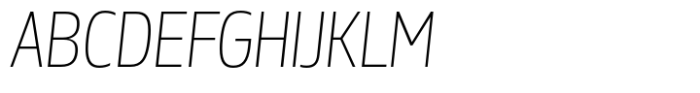 Miura Narrow Light Italic Font UPPERCASE