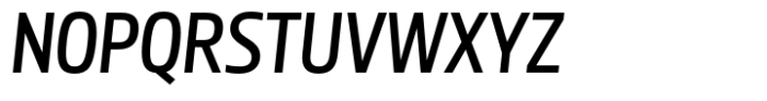 Miura Narrow Medium Italic Font UPPERCASE