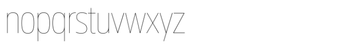 Miura Narrow Thin Font LOWERCASE