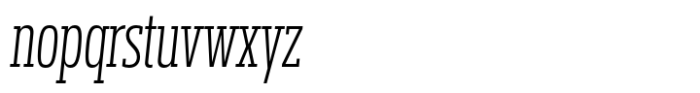 Miura Slab Compact Book Italic Font LOWERCASE