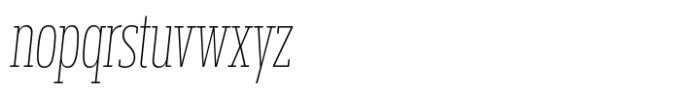 Miura Slab Compact Extra Light Italic Font LOWERCASE