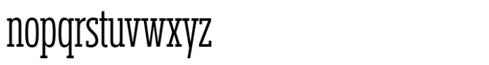 Miura Slab Compact Regular Font LOWERCASE