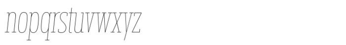 Miura Slab Compact Thin Italic Font LOWERCASE
