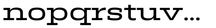 Miura Slab Extended Regular Font LOWERCASE