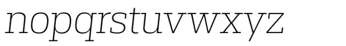 Miura Slab Light Italic Font LOWERCASE