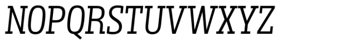 Miura Slab Narrow Regular Italic Font UPPERCASE