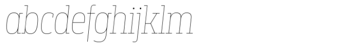 Miura Slab Narrow Thin Italic FONT