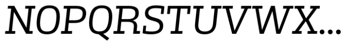 Miura Slab Regular Italic Font UPPERCASE