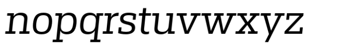 Miura Slab Regular Italic Font LOWERCASE