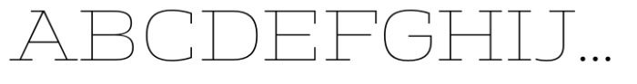 Miura Slab Wide Extra Light Font UPPERCASE