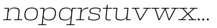 Miura Slab Wide Light Italic Font LOWERCASE