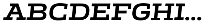 Miura Slab Wide Medium Italic Font UPPERCASE
