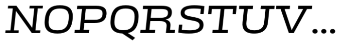 Miura Slab Wide Regular Italic Font UPPERCASE