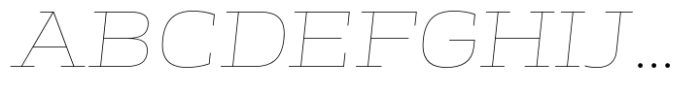 Miura Slab Wide Thin Italic Font UPPERCASE