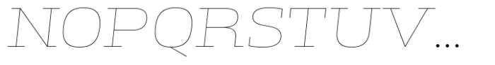 Miura Slab Wide Thin Italic Font UPPERCASE