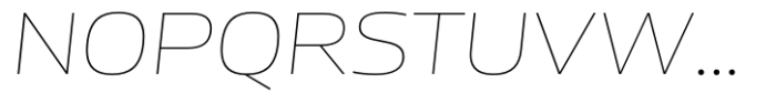 Miura Wide Extra Light Italic Font UPPERCASE