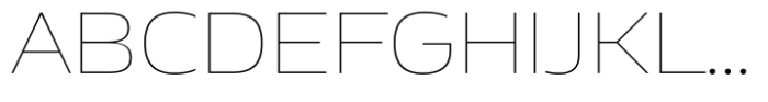 Miura Wide Extra Light Font UPPERCASE