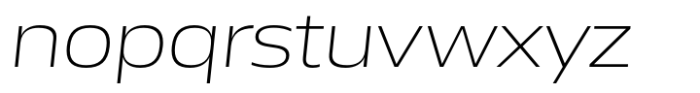 Miura Wide Light Italic Font LOWERCASE