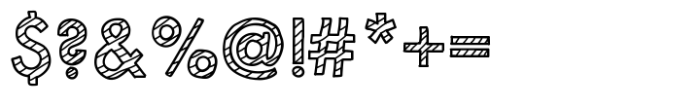 Mix Modern Striped Font OTHER CHARS