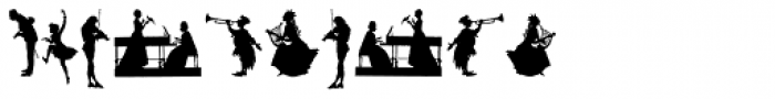 Mixed Silhouettes Three Font OTHER CHARS