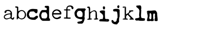 Mixed-Up Typewriter Regular SVG FONT