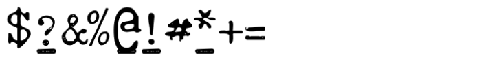 Mixed-Up Typewriter Underlined SVG Font OTHER CHARS